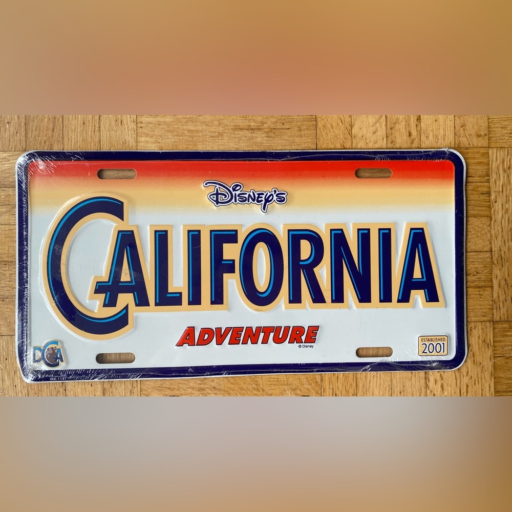 Retired Disney California Adventure License Plate